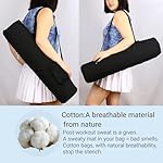 Cotton yoga mat bag with Pockets and Adjustable Strap - Full Zip Cargo Yoga Mat Carrier Bag - Bag for 1/4" 1/3" Thick Yoga Mat - Image 2