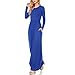 Jingying Women Long Sleeve Loose Plain Maxi Dresses Casual Long Dresses with Pockets