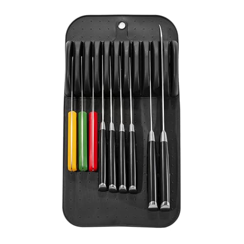 madesmart Large Knife Mat, Soft-Grip In Drawer Knife Organizer for 12 Knives, Non-Slip Kitchen Drawer Storage, Space Saving Knife Block Alternative, Carbon by madesmart - Image 5
