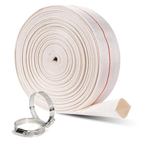 yotutun Manguera de Evacuación de 1 1/4 pulgadas, 10 m x 32 mm Manguera de drenaje Manguera de bomba con 2 abrazaderas de manguera, Manguera Plana para jardín agricultura accesorios