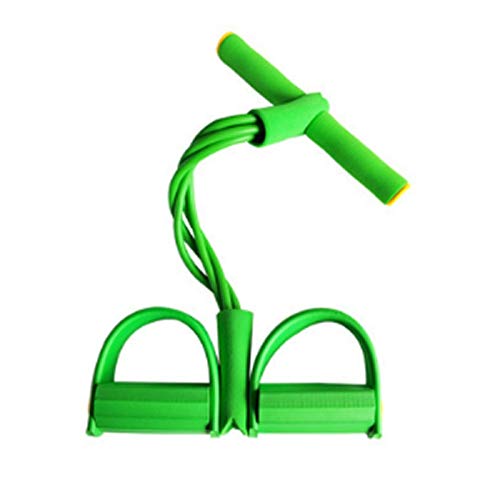 QSCTYG Resistance Bands 4 Tubes Resistance Bands Elastic Pull Ropes Exerciser Rower Belly Home Gym Sport Training Elastic Band For Fitness Equipment resistance bands 55 (Color : Green)