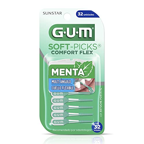 Higiene Bucal Y Dental, Drugstore GUM® Palillos Interdentales Soft-Picks® Comfort Flex - Innovación en Cuidado Bucal con Sabor a Menta (32 Piezas)