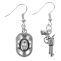 Gatuida 1 Paire De Boucles D'Oreilles Western Cowboy Pour Femmes Style Country Pendantes Chaîne Accessoires En Forme De Larme En Or Style Western Créatives Bijoux