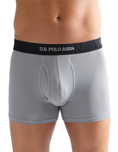 Image of U.S. Polo ASSN. Mens ET007 Anti Microbial Essential Long Underwear Trunk with Pouch Opening -Pack of 1