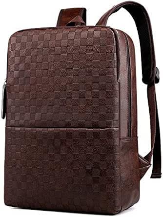 Mochila Executiva Masculina em PU, Mochila Masculina Executiva para Notebook de 15.6 Polegadas com Design Texturizado, Resistente à Água e Anti‑arranhões para Uso Profissional e Diário