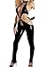 Fashion Queen Sexy Black Low Cut Women's Catsuit Crotchless Bodysuit Fetish Lingerie