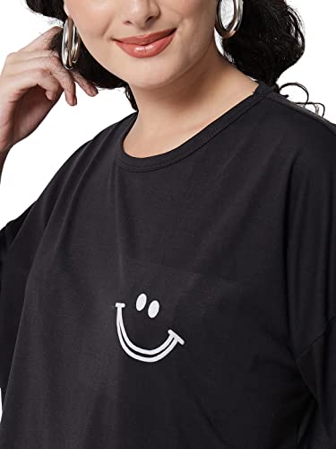 Image of KOTTY Women's Oversized T-Shirts | Cotton Blend||Stylish Prints & Solids||Long Length||Loose fit