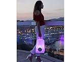 blanco Faralay - Lámpara de exterior LED RGB con altavoz Bluetooth, 39 cm de alto, color blanco