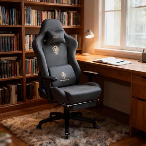 Dowinx Big and Tall Gaming Chair with Suede Fabric Breathable, Ga...