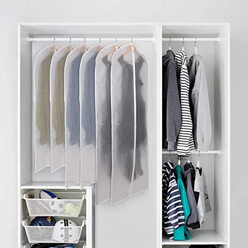 Kntiwiwo Garment Bags Dress Bag For Storage 60 Inches Dust-Proof Suit Protector Cover Bag With Zipper For Long Dresses, Suit, Coat Closet Clothes Storage, Set Of 12 #TOP5