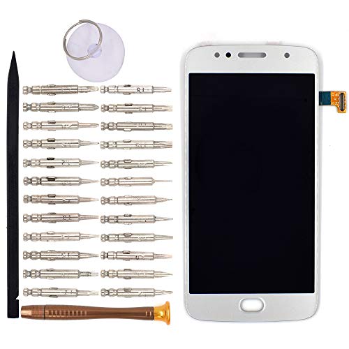 Image of LCD Screen Display with Digitizer Touch Panel Without Bezel Frame Compatible with Motorola Moto G5S XT1793 XT1794 XT1792(Silver)