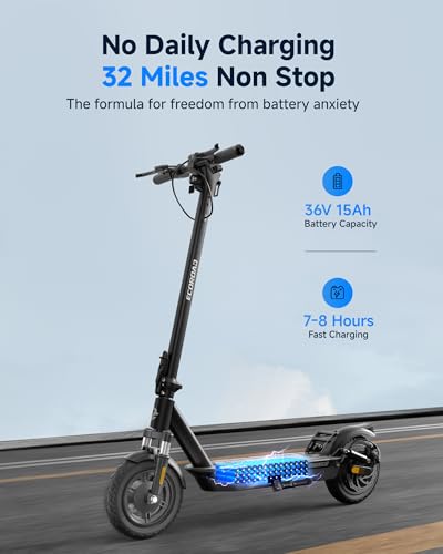 Image of ECOROAD Electric Scooter for Adults, 750W Motor & 25 MPH & 30-35 Miles Long Range, 8.5&10 inch Tires with Dual Suspension, Foldable Commuting E Scooter with App Control