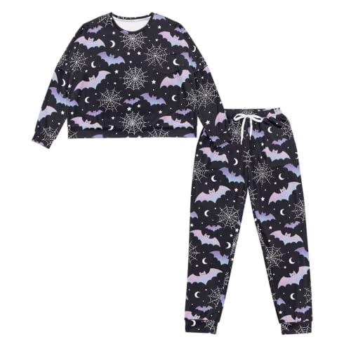 Image of Women's Pajamas Set Soft 2 Piece Loungewear Long Sleeve Pj Set Matching Sleepwear with Pockets for Women Plus Size