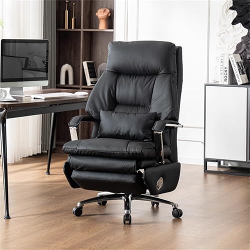 Silla de Oficina ergonómica ejecutiva con reposapiés, Silla Grande para Oficina en casa, sillas de Escritorio con Soporte Lumbar, Silla de computadora con Respaldo Alto Ajustable,