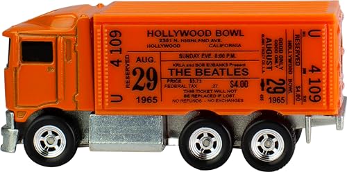 Hot Wheels Premium Toy Truck, 1:64 Scale Die-Cast Beatles Semi Replica with Hollywood Bowl Ticket Deco, for Pop Culture Fans - Les Beatles, Paul McCartney, John Lennon, RIngo Starr, George Harrison Hot Wheels Premium Toy Truck, 1:64 Scale Die-Cast Beatles Semi Replica with Hollywood Bowl Ticket Deco, for Pop Culture Fans – Image 3