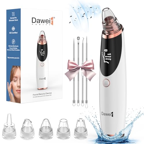 Blackhead Remover Pore Vacuum – 3 Suction Levels & 5 Probes – Fac...