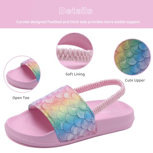 Image of WateLves Toddler Boys Girls Slides Sandals for Swim Beach Kids Water Shoes Casual Summer Slippers