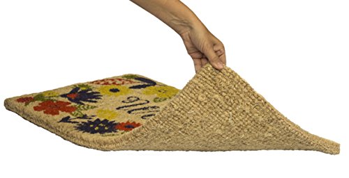Entryways Peeping Cats Hand-Stenciled, All-Natural Coconut Fiber Coir Doormat,  18” X 30” X .75” #TOP4