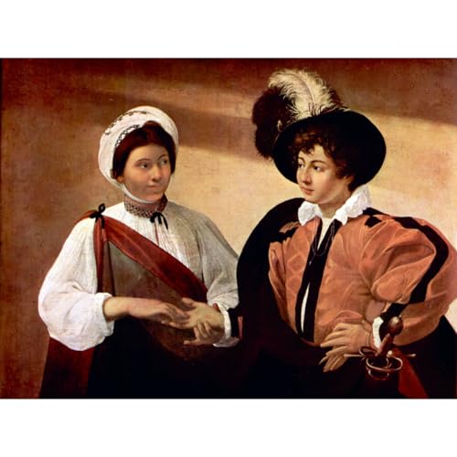 Toile La diseuse de bonne aventure Caravaggio 76x101 cm pour salon et bureau