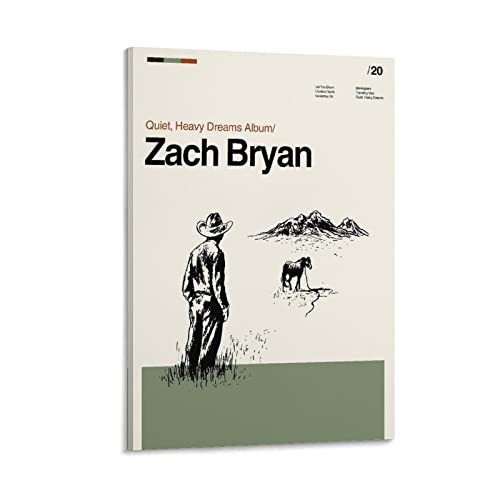Toile Zach Bryan Quiet Heavy Dreams Créez un Coin Cosy dans Votre Bureau