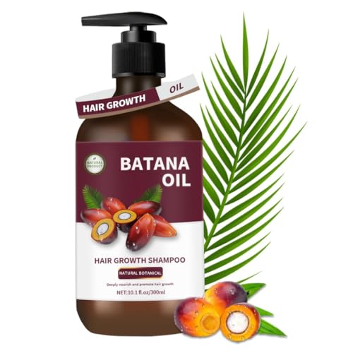 Shampoo olio Batana per la crescita dei capelli, shampoo naturale per la perdita dei capelli per diradamento e ripara i capelli danneggiati per tutti i tipi di capelli per donne e uomini 300ml