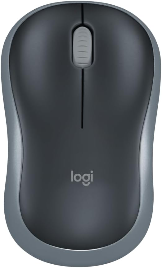 M186 Wireless Mouse, 2.4GHz with USB Mini Receiver, 3 Years Battery Life, 1000 DPI Optical Tracking, Ambidextrous, Compatible with PC, Mac, Laptop