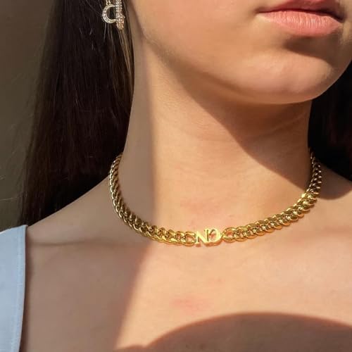 Personalized Initial Choker Necklace - 316 Stainless Steel, Hypoallergenic, Water Resistant, Never Tarnish4