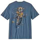 [パタゴニア] Tシャツ 半袖 Trail Hound Organic S/S Tee Tシャツ 半袖 メンズ トレイル ハウンド オーガニック (37733) (JP, アルファベット, XL, ダークブルー Utility Blue(UTB)) [並行輸入品]