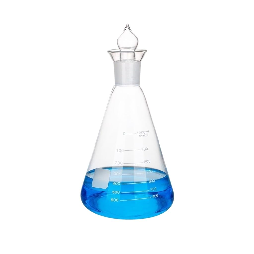 Kolba do Oznaczania Jodu Szklany Korek z Uszczelnieniem Wodnym Lab-1000ml 24#