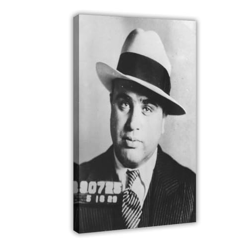 Toile Al Capone Mugshot pour habiller un mur vide de bureau moderne