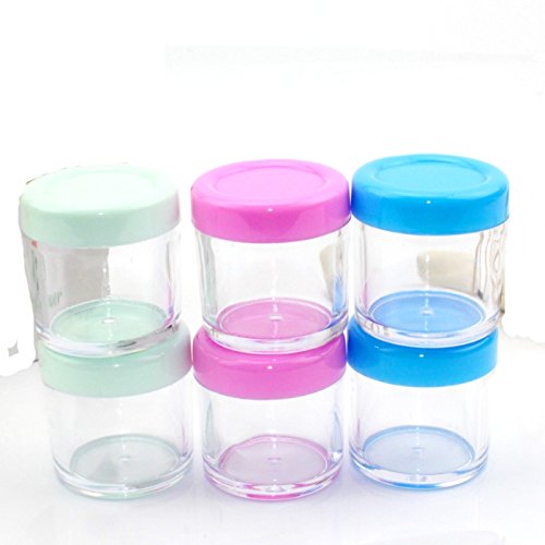 20pcs Empty Clear Plastic Small Container 25 Gram Pot Jar