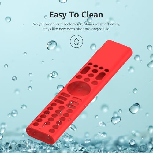 Image of Silicone Remote Cover for Xiaomi Mi TV 2025 Model Remote, Black, Diamond Textured, Precision Button Holes (RED, XIAOMI TV 2025)