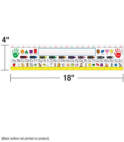 Carson Dellosa 36-Piece 18” X 4” Traditional Manuscript Name Tags For Classroom, Student Name Plates For Desks, Elementary Name Cards For Learning Handwriting, Colors, And Shapes #TOP2