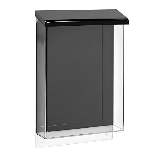 Zeigis DIN A4 Prospektbox/Prospekthalter/Flyerhalter im Hochformat, wetterfest, für Außen, mit Deckel, aus glasklarem Acrylglas