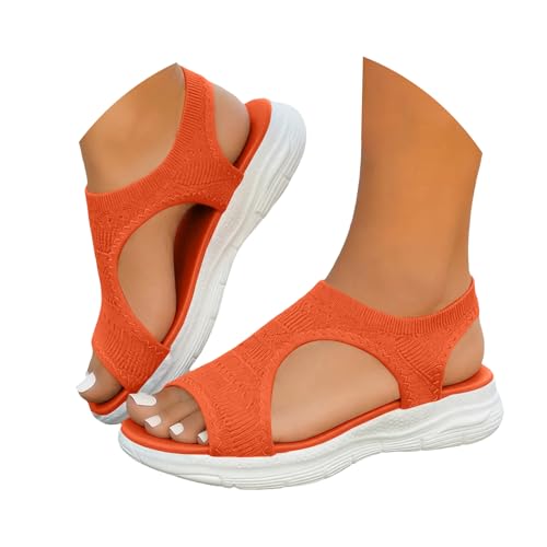 FannBiatty Sandalias Deportivas ortopédicas para Mujer Moda Zapatos con Punta Abierta Cuña Lavable de Verano Sandalia para Caminar