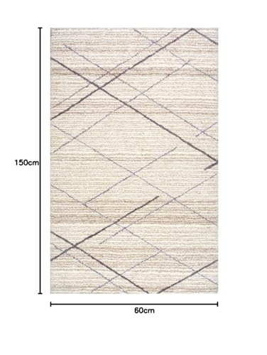 Image of Carpet for Living Room 7x7 Feet Square Anti Skid Rug Colour Ivory Beige
