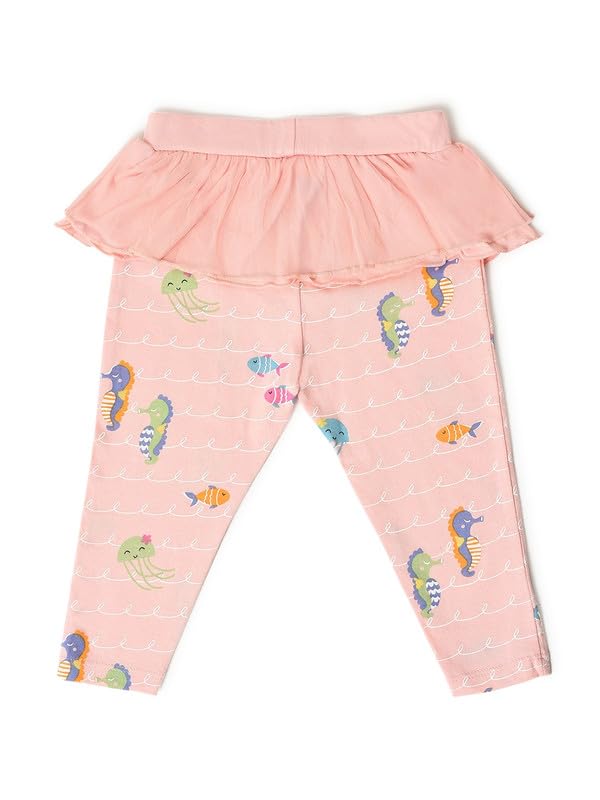 Image of Mi Arcus Printed Legging with Ruffles Tutu Skirt for Baby Girl Pack of 2