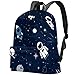 TIZORAX Sac à Dos pour Femmes Astronaute Vaisseau Spatial Rocket Moon Grands Sacs d'école Sac à Dos Sac à Dos décontracté pour Voyage randonnée