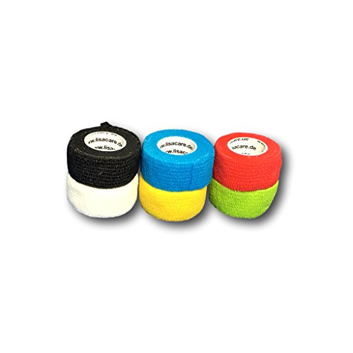 LisaCare® Pflasterverband, Fingerpflaster selbsthaftend - ohne Kleber & elastisch- Wundverband, Fixierverband, Pflaster - 2,5cm x 4,5m - 6 Stück Cover