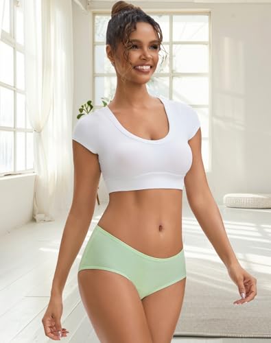 Image of INNERSY Womens Underwear Cotton Hipster Panties Regular & Plus Size 6-Pack