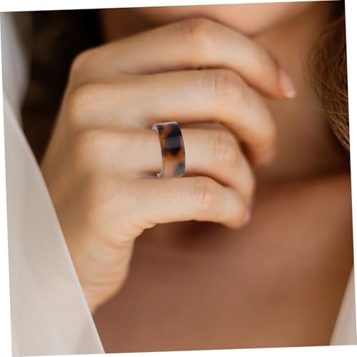 Bague en résine époxy et bagues à la mode pour l'école et les fêtes - 4