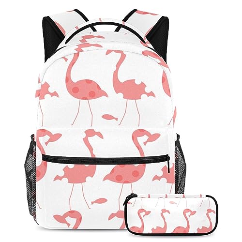 Sac à dos rose flamant rose parfait pour les cours et les voyages