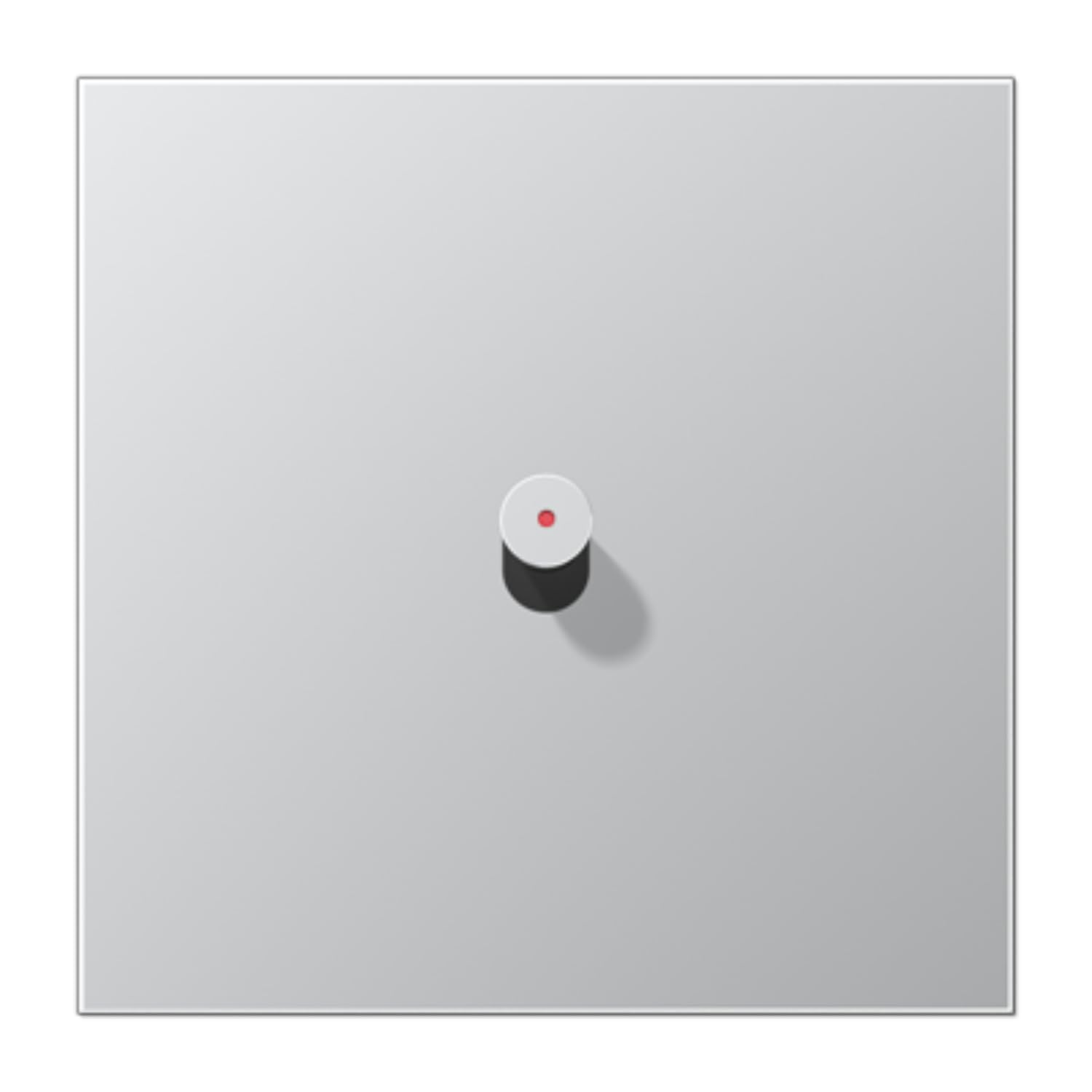 Plaque 1 x 1 pal. LED cône finition aluminium brossé d'une élégance intemporelle Jung