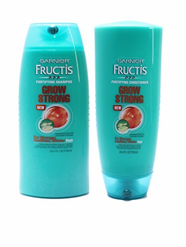 Garnier Grow and Strong Shampoo and Conditioner Set, 25.4 Ounces each