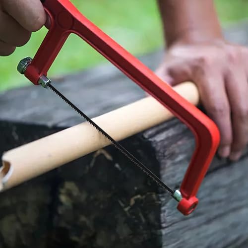 Bügelsäge, Junior-Bügelsäge, Mini-Bügelsäge, kleine Säge, Bügelsäge zum Schneiden von Metall, Metall, Holz, Stahl, PVC-Rohr, gefrorenem Fleisch und Kunststoff