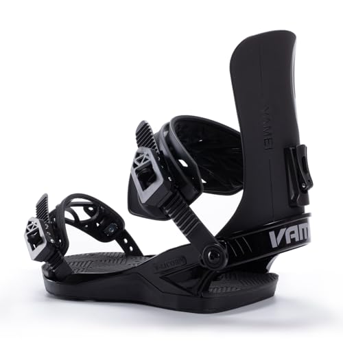 Fixations de snowboard vamei V-LICORN Noir S pour l'apprentissage du freestyle sur piste
