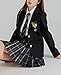 TTYAO REII Japanese High School Girls Uniform JK Uniform Suit Jacket Students Clothing Set with Tie for Women (Black, M)