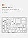 Nicpro Architectural Drafting Tools, 3 PCS Templates for House Plan Furniture Kitchen, Building, Interior Design CAD Drawing, Geometry Measuring Template Ruler Supplies