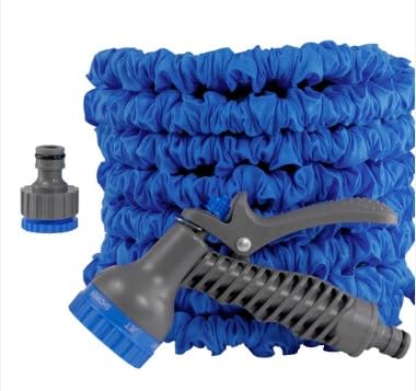 22Meter Expandable Hose Set Blue, Water Hose, Garden Hose, Trick/Magic Hose - Comes with tap Adapter and a 7-Pattern Spray Nozzle - for Watering Needs, Washing Your car, or Giving Your pet a Bath.