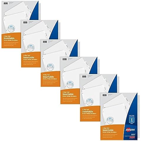 Avery Extra-Wide Big Tab Insertable Dividers Cover